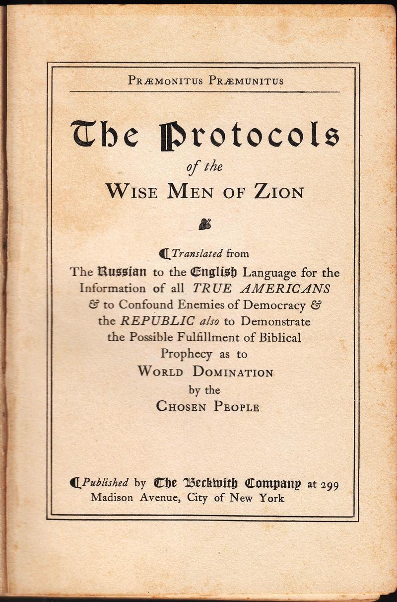 Protocols of the Elders of Zion conspiracy theory